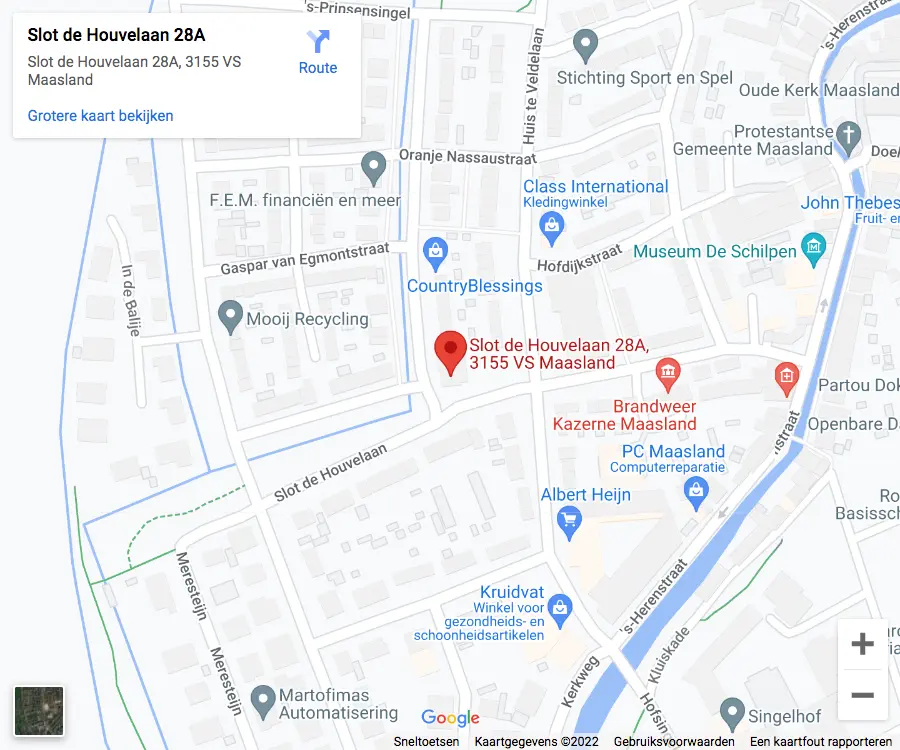 Schermafbeelding Google Map locatie Van Stenis notaris.